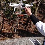 ドローンに装着した中継機